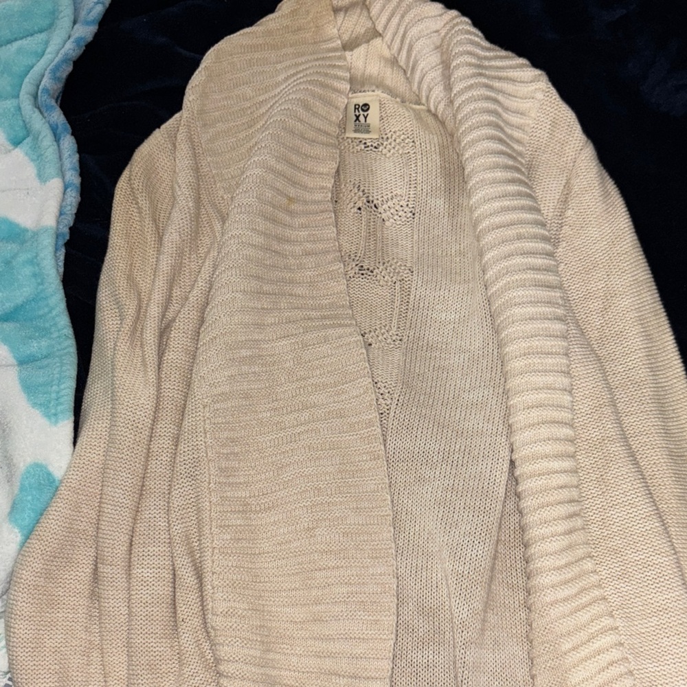 Roxy Cream Cardigan Sweater